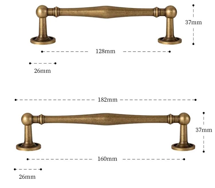 Tay nắm tủ đồng thau Vintage cao cấp HGT1112 | Flexdecor VN | 19