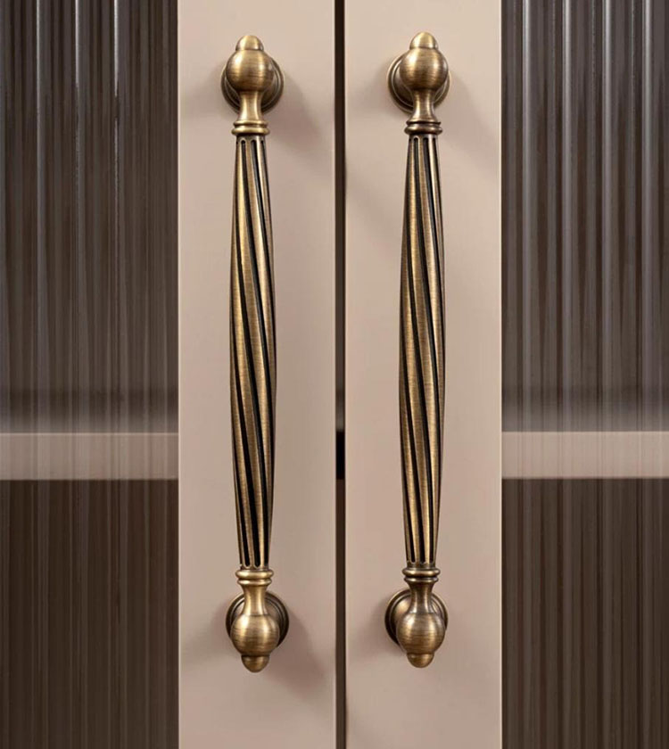 Tay nắm tủ đồng thau vân sọc châu Âu HGT2111 | Flexdecor VN | 11